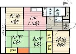 レジデンス領下(4DK/3階)の間取り写真