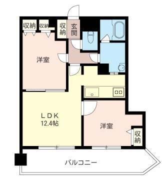 イリップス船堀(2LDK/3階)の間取り写真