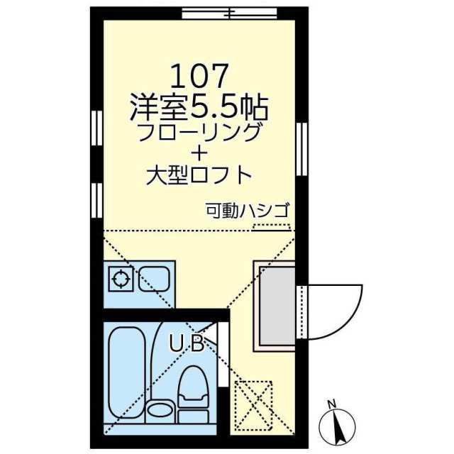 ユナイト能見台エルドレッド(ワンルーム/1階)の間取り写真
