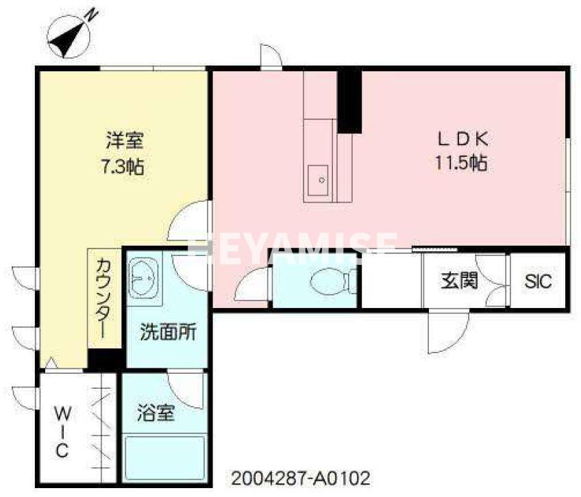 シャーメゾン茶屋の先II(1LDK/1階)の間取り写真