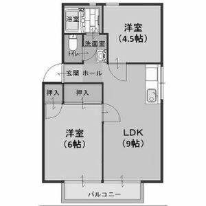 エスポワール A棟(2LDK/1階)の間取り写真