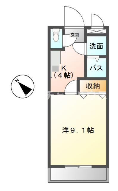 コンフォールONE(1K/1階)の間取り写真