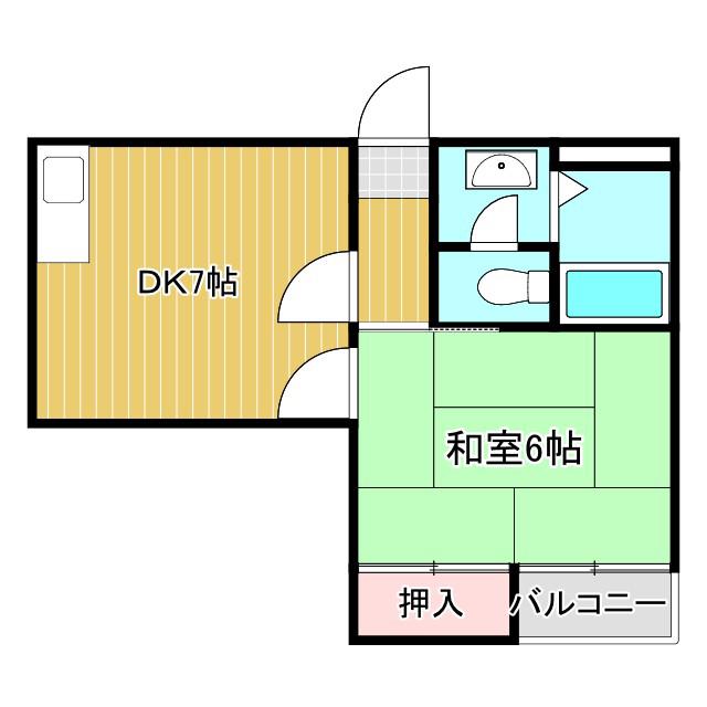 ウィステリア墨江(1DK/4階)の間取り写真