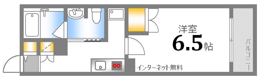 ジェイシティミライエ大手町(1K/5階)の間取り写真