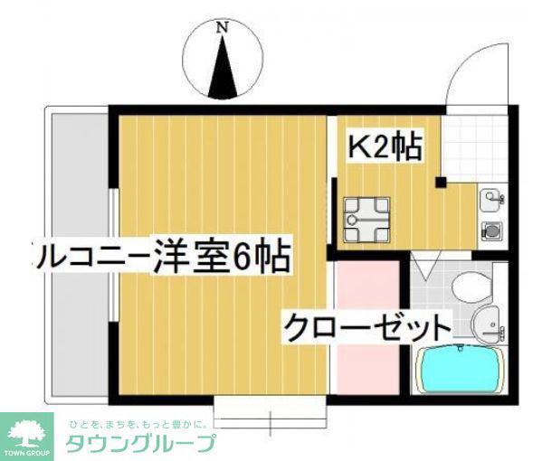 マイハウス(1K/2階)の間取り写真