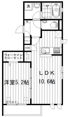 パレス新井薬師(1LDK/1階)の間取り写真