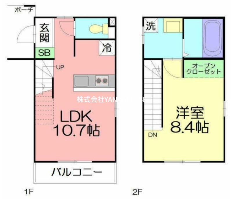 フォルストヴィラ鵠沼(1LDK/1階)の間取り写真