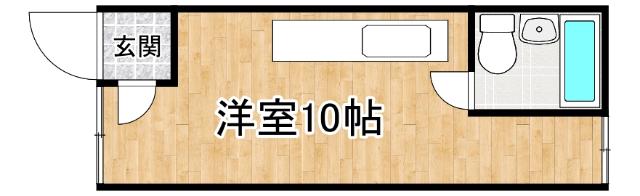 サクラメント(ワンルーム/2階)の間取り写真