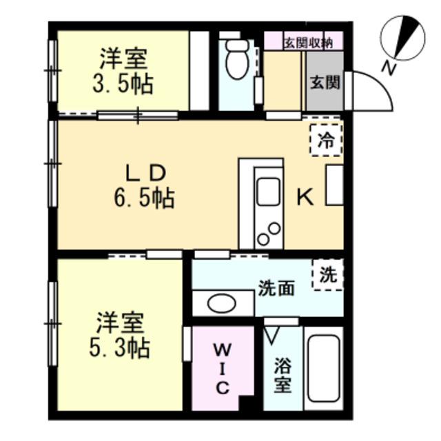 ROYAL MINT(2LDK/1階)の間取り写真