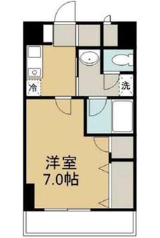 高染VII館(1K/4階)の間取り写真