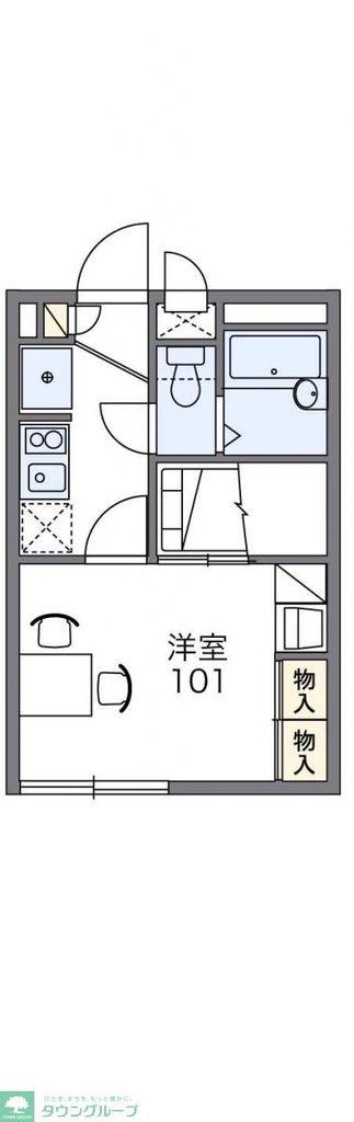 レオパレスサンチェリー(1K/1階)の間取り写真