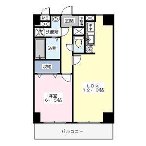 SATIE今泉(1LDK/1階)の間取り写真