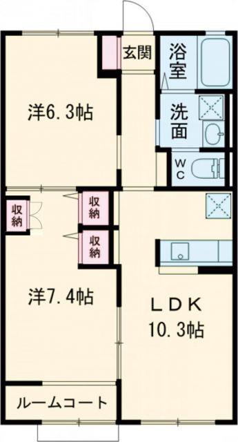 EL CAPITAN(2LDK/1階)の間取り写真