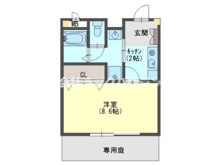 フィオーレ滝井(1K/2階)の間取り写真