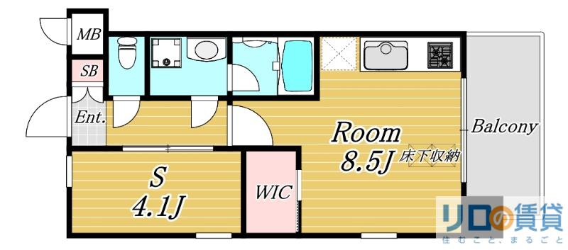 レジディア新大阪(ワンルーム/5階)の間取り写真