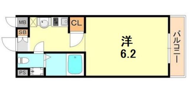カーサ王塚台(ワンルーム/4階)の間取り写真