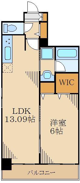 FORTUNE DEMEURE(1LDK/6階)の間取り写真