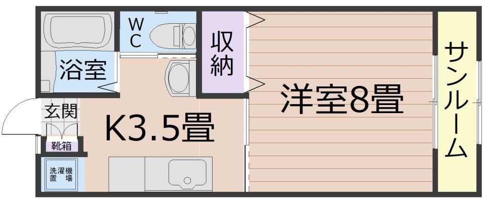 住吉ハイツ(1K/1階)の間取り写真
