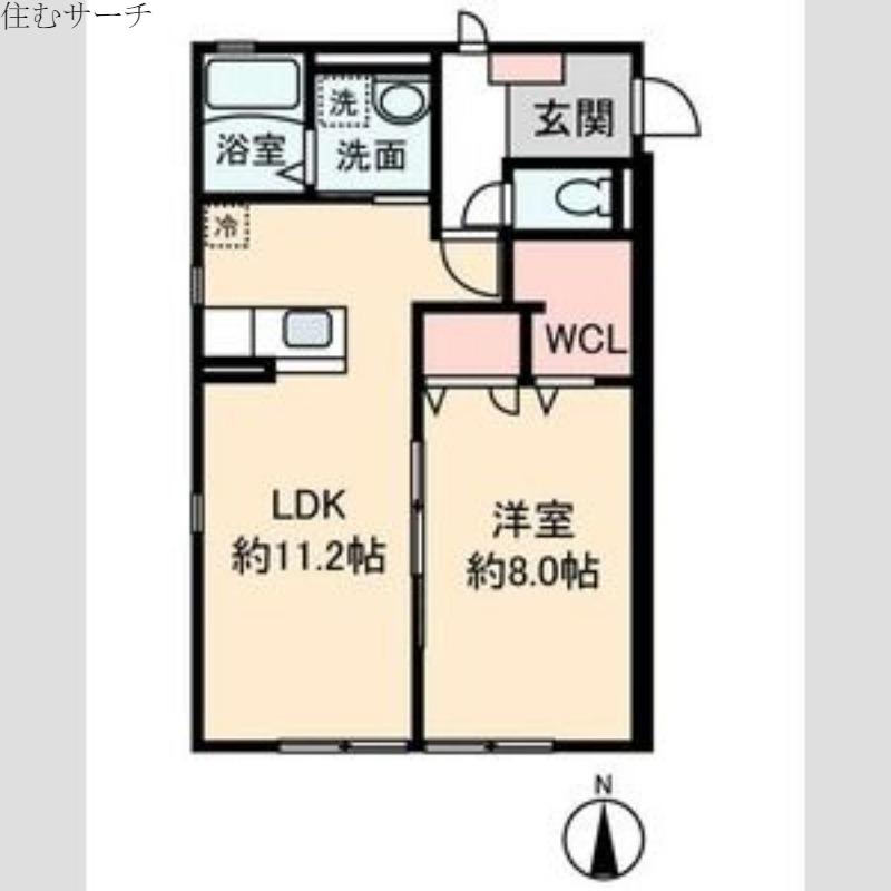 フォレスト・メゾン(1LDK/1階)の間取り写真