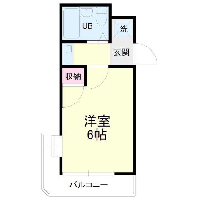 カレッジタウンウィング(1K/4階)の間取り写真