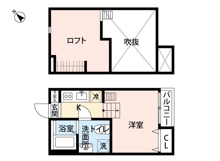 グレイス稲毛(ワンルーム/1階)の間取り写真