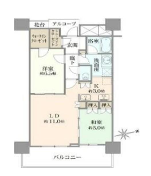 BRILLIA TOWER 品川シーサイド(2LDK/20階)の間取り写真