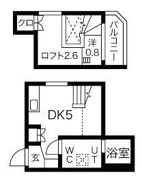 ARABESQUE(ワンルーム/1階)の間取り写真