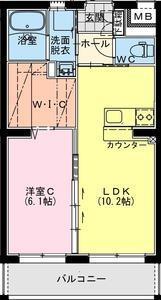 日ノ出町YMマンション(1LDK/5階)の間取り写真