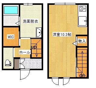 SQUARE TATSUMI(ワンルーム/1階)の間取り写真