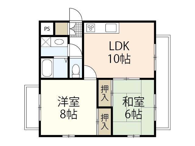 ヴェナール(2LDK/3階)の間取り写真