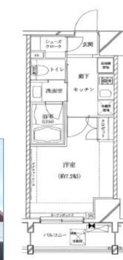 クレイシア亀戸(1K/3階)の間取り写真
