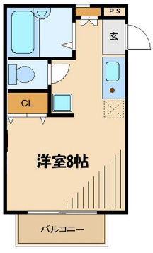 エステート高橋文苑(ワンルーム/1階)の間取り写真