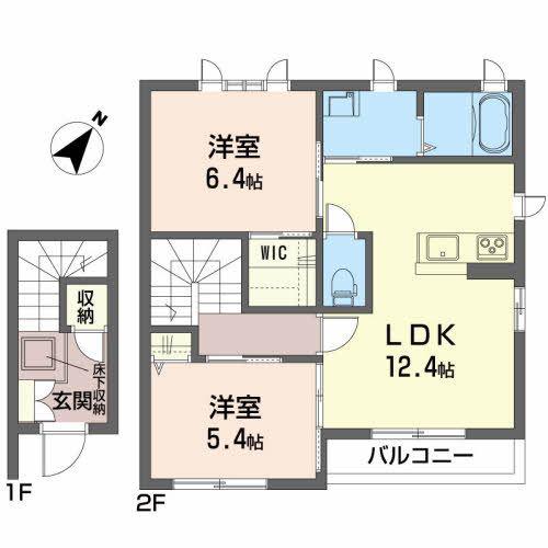 ATELIER504(2LDK/2階)の間取り写真