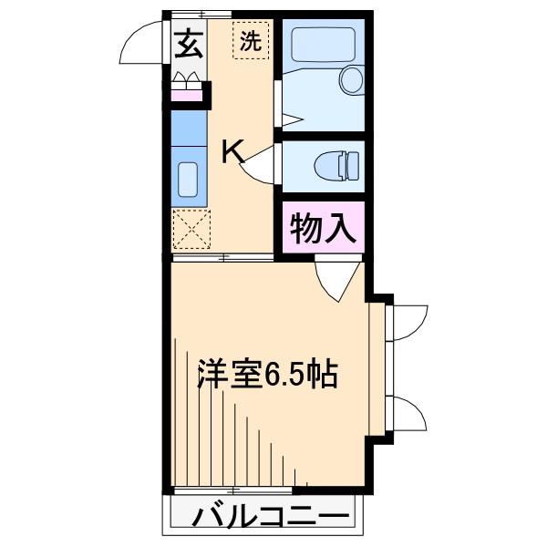 ファミールラプラス(1K/2階)の間取り写真