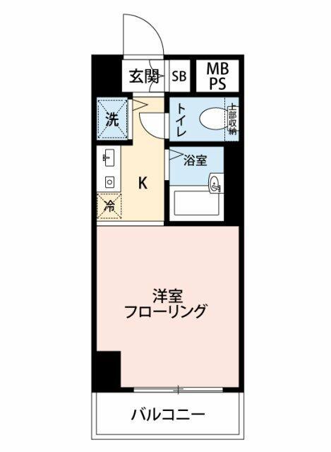 マイナビSTAYミライエ西大井(1K/3階)の間取り写真