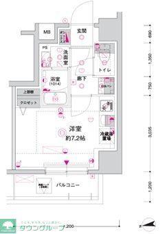 CREST TAPP川崎港町(ワンルーム/5階)の間取り写真