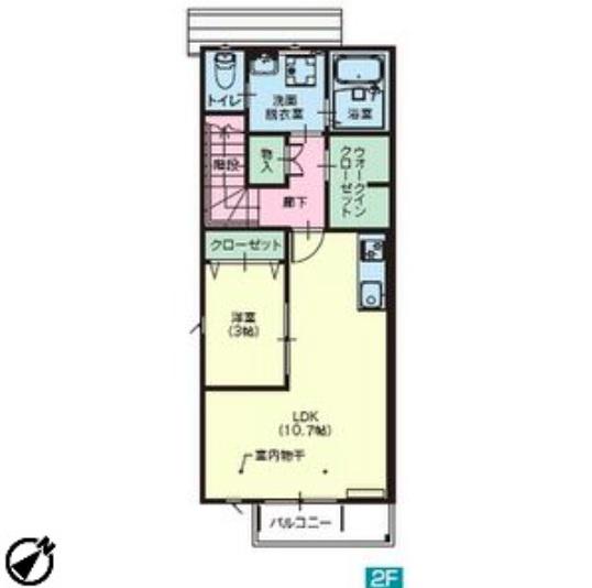 ANGEL(1LDK/1階)の間取り写真
