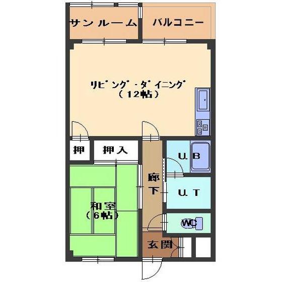 ヌーベルメゾン(1LDK/1階)の間取り写真