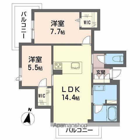 シャーメゾン セレーノ ベフ(2LDK/3階)の間取り写真