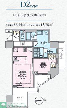LUXENA八王子寺町(1LDK/7階)の間取り写真