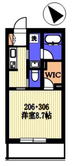 ARISTIO(1K/2階)の間取り写真