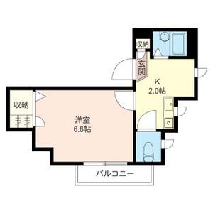 クレール三軒茶屋南(1K/2階)の間取り写真