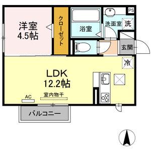 エミール A(1LDK/1階)の間取り写真