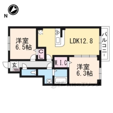 HARMONY.F(2LDK/1階)の間取り写真