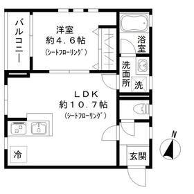 MS MANSION(1LDK/2階)の間取り写真