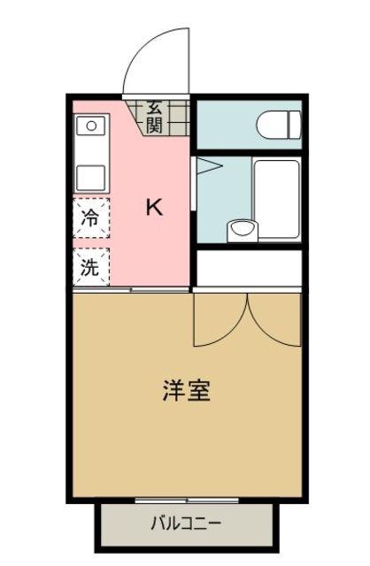 グリーンヒル松原(1K/3階)の間取り写真