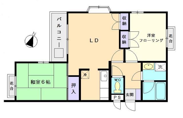 シャトレ・メイプル(2LDK/3階)の間取り写真