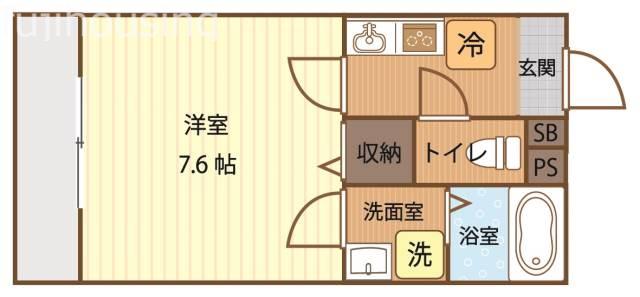 つばめガーデン久喜(1K/2階)の間取り写真