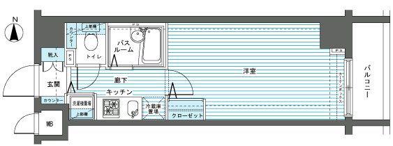 フェニックス中板橋(1K/11階)の間取り写真