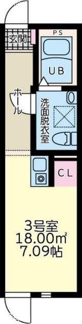 RDワン(ワンルーム/2階)の間取り写真